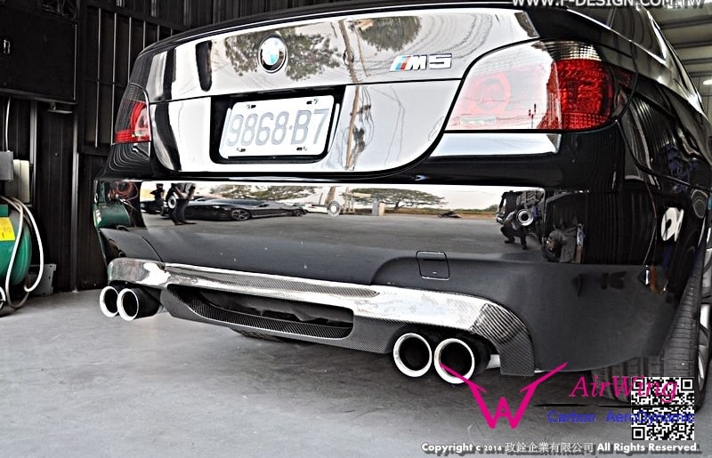 E60 M5 - AirWing style Carbon Rear Diffuser (M5 bumoer) 03